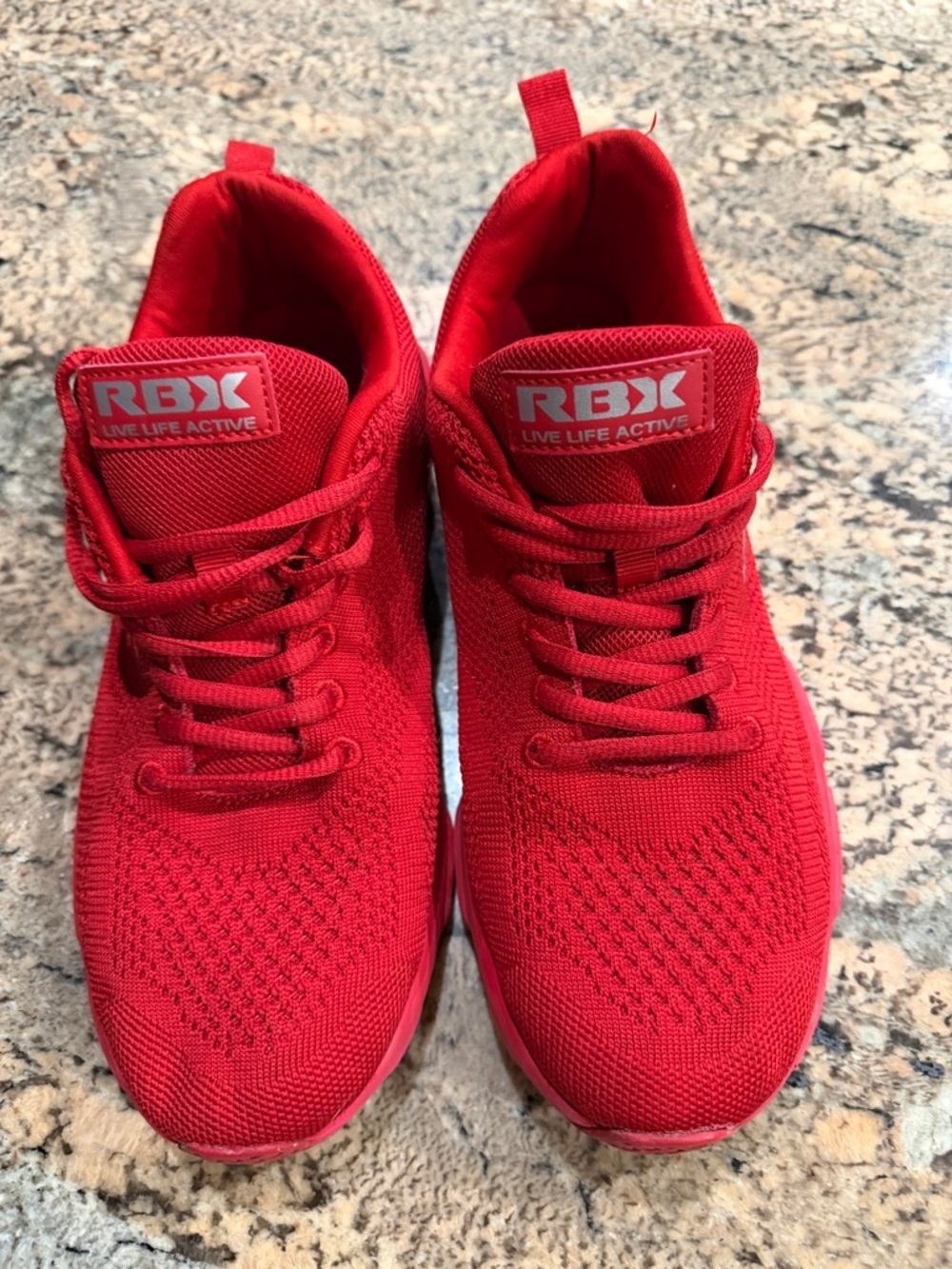 RBX Red Knit Slip-On Athletic Sneakers